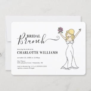 Invitation Brunch nuptial Avatar personnalisable  Cheveux lon
