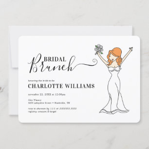 Invitation Brunch nuptial Avatar personnalisable  Cheveux lon