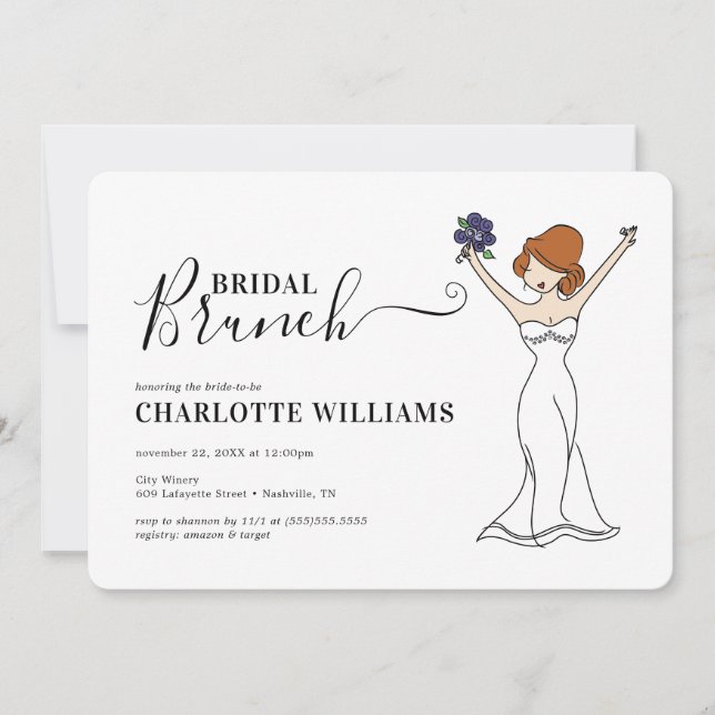 Invitation Brunch nuptial Avatar personnalisable | Habille (Devant)