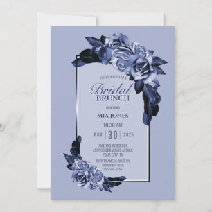 Invitation Brunch nuptial bleu Dusty Rose