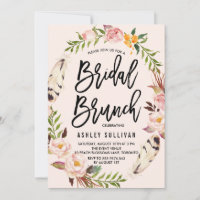 Brunch nuptial des plumes de Bohême et des gerbes