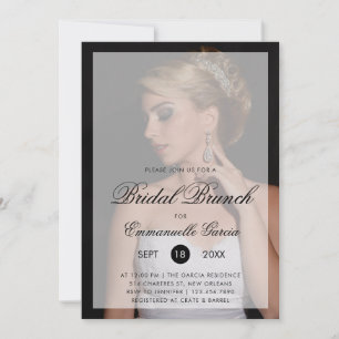 Invitation Brunch nuptial photo moderne et élégant