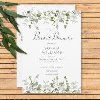 Brunch nuptial rustique botanique vert