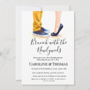 Invitation Brunch post-Mariage décontracté Calligraphie moder