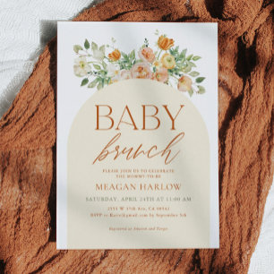 Invitation Brunch pour bébé Floral Boho Spring