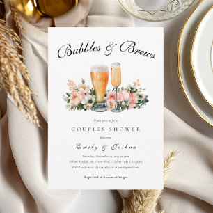 Invitation Bubbles and Brews Shower de Couple