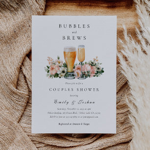 Invitation Bubbles and Brews Shower de Couple