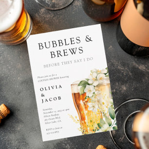Invitation Bubbles and Brews Shower de Couple