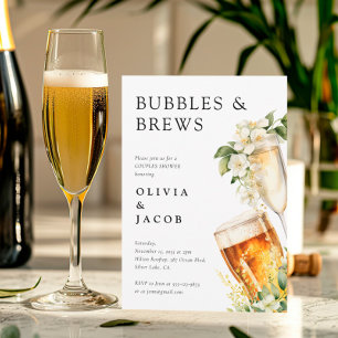 Invitation Bubbles and Brews Shower de Couple