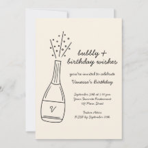 Bubbly Anniversaire de souhaits Poptiner bouteille