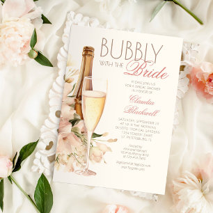 Invitation Bubbly Avec La Fête des mariées Champagne Bride