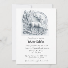 Invitation Buck Deer Winter Solstice Dinner 