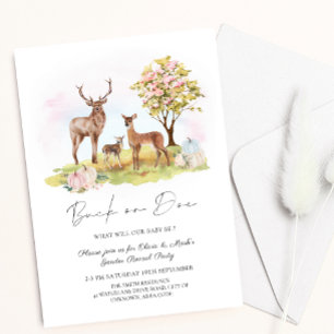 Invitation Buck ou Doe Deer Automne Automne Automne Sexe Révé