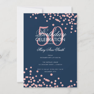 Invitation Budget Anniversaire Rose Parties scintillant or Co