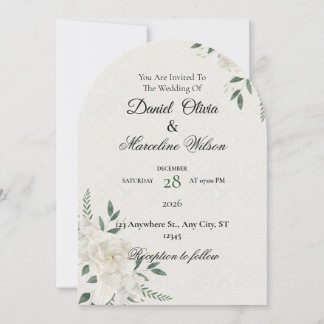 Invitation Budget Bleu Poussiéreux Verdure