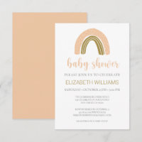 Budget Boho Chic Arc-en-ciel rose Baby shower or