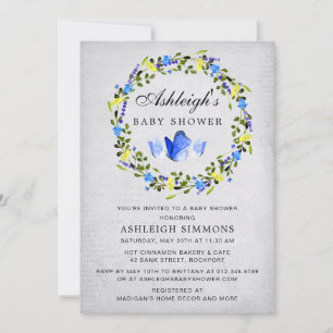 Invitation Budget Élégant Baby shower Floral