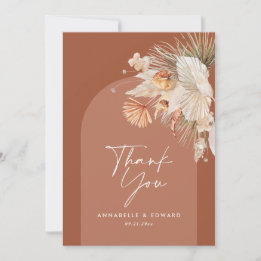Invitation budget élégant mariage en terre cuite merci