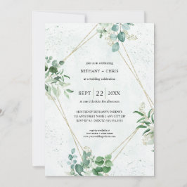 Invitation Budget Eucalyptus Verdure tout en un Mariage