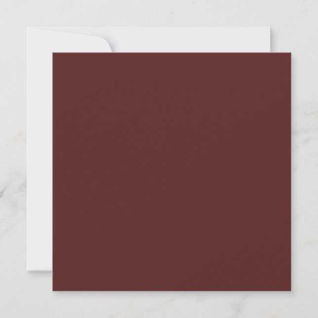 Invitation BUDGET Mariage Bourgogne Rouge Foncé Monochrome Te (Devant)