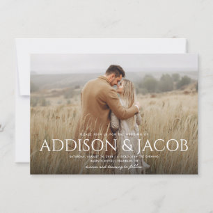 Invitation Budget Moderne Simple Type Noms Mariage photo