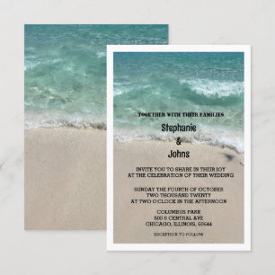 Invitation Budget Plage Turquoise Océan sablonneux Destinatio