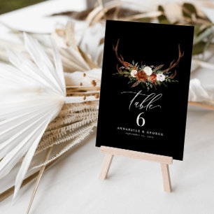 Invitation Budget Stag terre cuite noir élégant numéro de tab