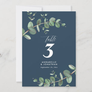 Invitation Budget table de mariage élégante en eucalyptus ble