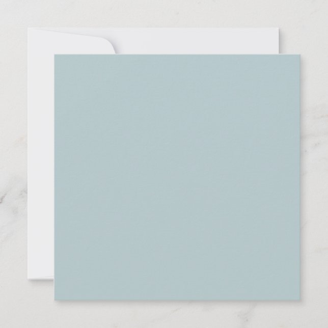 Invitation BUDGET Verre de mer Sage vert Mariage monochrome (Devant)