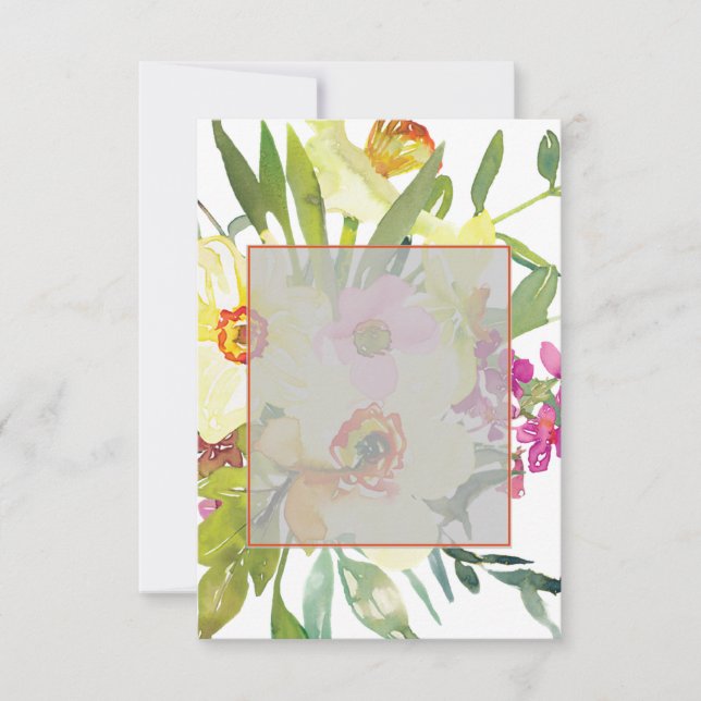 Invitation Budget vierge Elégants jonquilles mariage  (Devant)