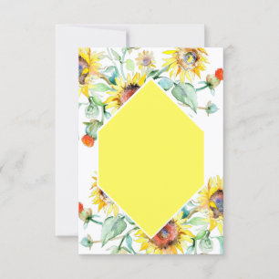 Invitation Budget vierge Tournesols ensoleillés mariage 