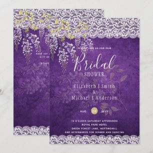 Invitation BUDGET Wisteria Floral Lace FÊTE DES MARIÉES INVIT