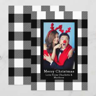 Invitation Buffalo Plaid Motif Modèle photo personnalisé