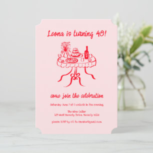 Invitation Buffet Whimsical Cute Pique-nique Personnalisé Ann