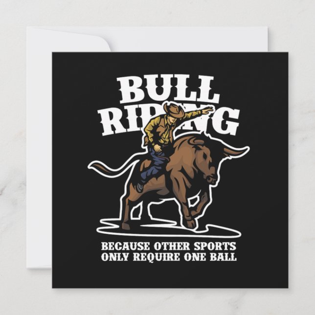 Invitation Bull Rider Sports Rider Cowboy Rodeo Country Cadea (Devant)
