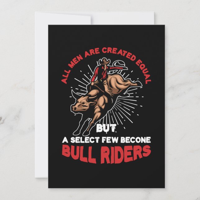 Invitation Bull Riders Cowboys équitation Pays Rodéo Cadeau (Devant)