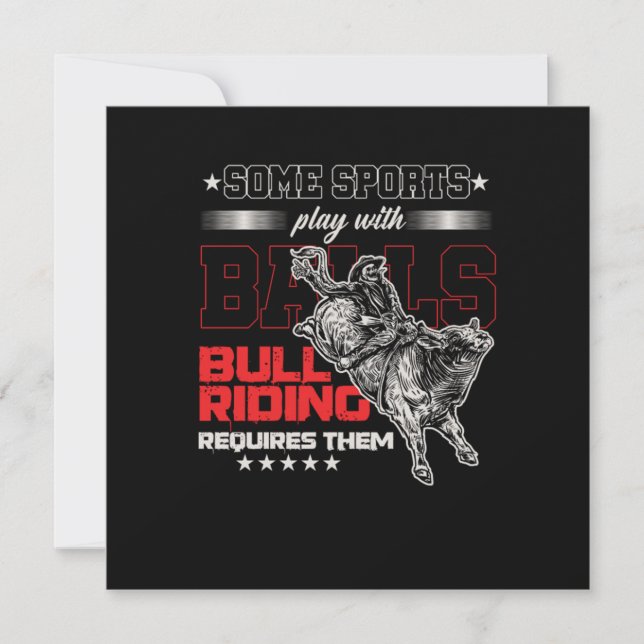 Invitation Bull Riding Cowboy Country Rodeo Cowgirl Cadeau (Devant)