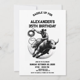 Invitation Bull Rodeo Anniversaire Invitation, Cowboy Anniver