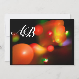Invitation BULLE DE QUANTUM rouge noir rose