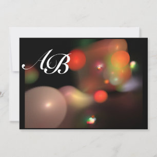 Invitation BULLE DE QUANTUM rouge noir rose violet blanc