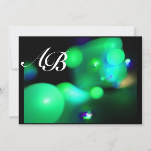 Invitation BULLE DE QUANTUME vert noir