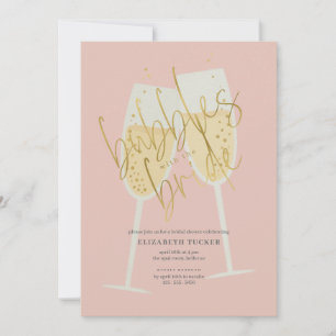 Invitation Bulles avec la Fête des mariées Champagne Bride