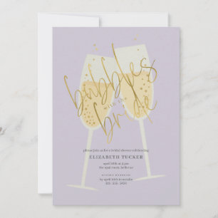 Invitation Bulles avec la Fête des mariées Champagne Bride