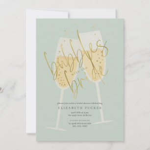 Invitation Bulles avec la Fête des mariées Champagne Bride