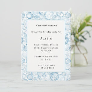 Invitation Bulles Bleues Anniversaire