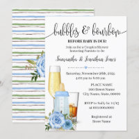 Bulles & Bourbon avant Baby Due Baby shower bleu