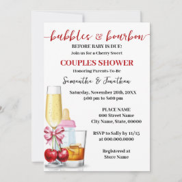 Invitation Bulles & Bourbon avant bébé Dû Cherry Douche