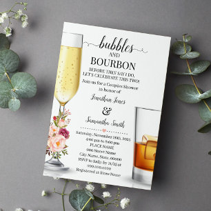 Invitation Bulles & Bourbon avant de faire wedding shower ros