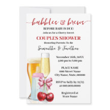 Bulles & Brevets avant bébé dû Baby shower cerise
