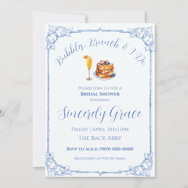 Invitation Bulles, Brunch & Je le veux (Devant)